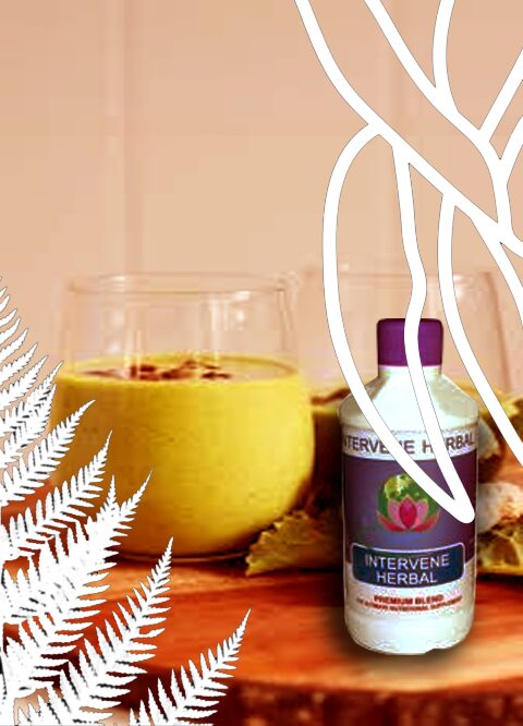 Nutritious smoothie made with Intervene Herbal powder